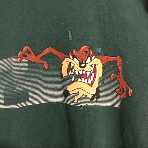 Vintage Single Stitch (1998) Taz Looney Tunes Teal/Green Tee - Picture 3 of 7
